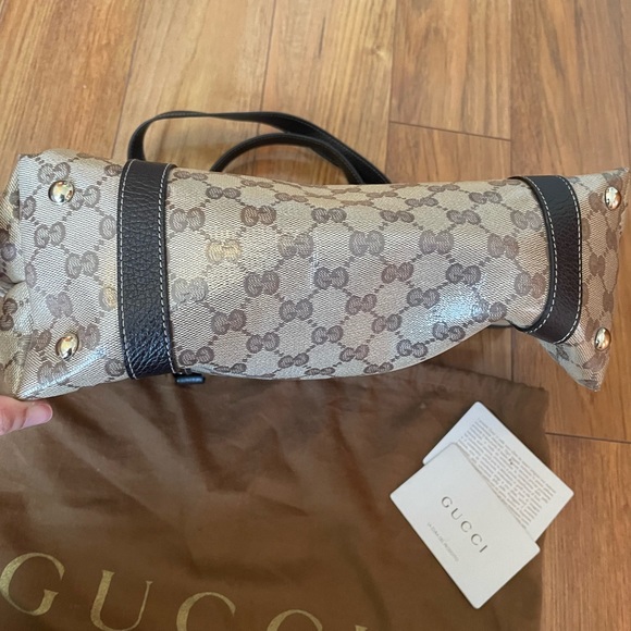 Gucci - Brown GG Canvas Abbey zip tote small - Picture 6 of 9